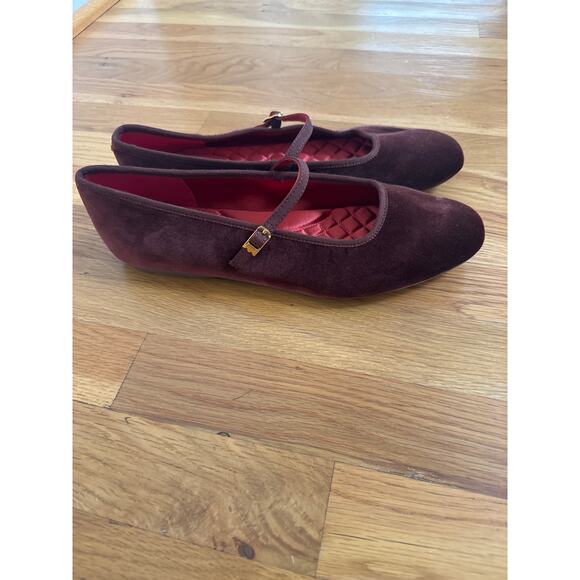 Birdies Hummingbird Mary Jane Flats Burgundy Maroon Size 11 - Picture 3 of 6